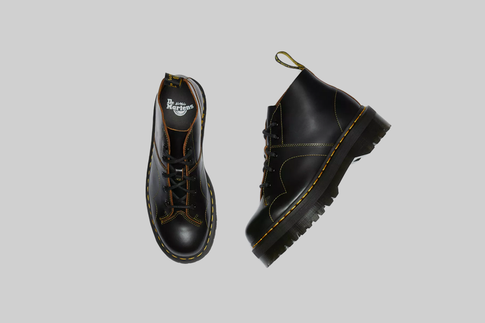 Dr. Martens Church Quad Leather Platform Monkey Boots