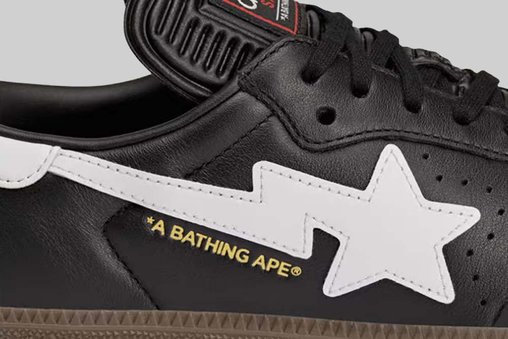 adidas x BAPE Football Samba 'Black and White' - JR9246